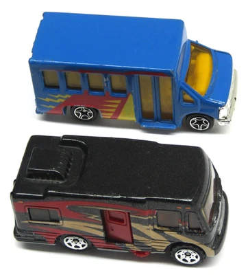 Matchbox Transport Vehicles Vintage 1998 Lot of 2 Truck Camper, Chevy Bus Mattel - Image 1 of 4