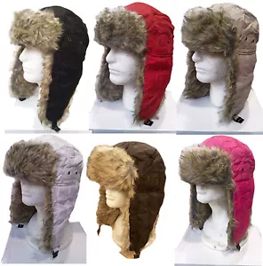 Winter Trooper TRAPPER Sombrero de esquí Para hombres Piel sintética Sombrero gorra-Suave Cálido Aviador 2 - Imagen 1 de 8