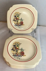 Set of 6 Vtg HOMER LAUGHLIN Hacienda Bread & Butter 6 3/8" Eggshell Plates - Picture 1 of 14