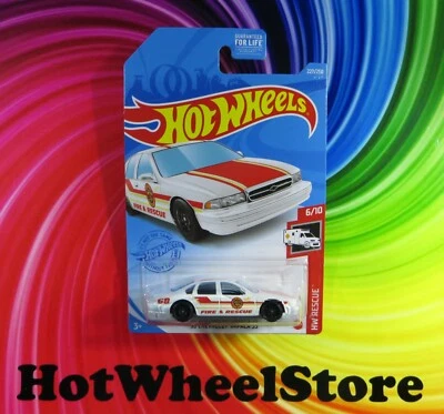 2021  Hot Wheels   White  '96 CHEVROLET IMPALA SS  Fire Chief  #227  HW63-102521 - Image 1 of 4