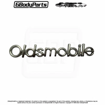 87-88 Cutlass "OLDSMOBILE" Panel de cabecera Script Emblema 3M adhesivo GM # 22519370 Foto 1 de 2