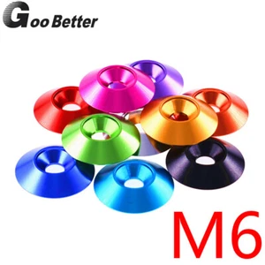 M6 Countersunk Washers Anodised Aluminium Alloy Fairing Outer diameter 25mm - Picture 1 of 6