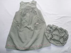Janie & Jack Vestito Bloomer Set TG 12 18 MO Aviary HTF Ragazza Floreale Verde Maglione - Foto 1 di 13