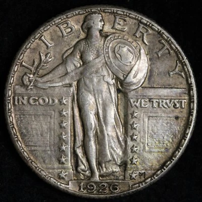 Cuarto de plata Standing Liberty 1926 BU *sin circular* MS E266 ZCCA Foto 1 de 2