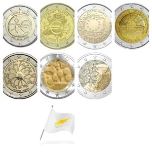2 EURO COMMEMORATIVI CIPRO FDC CIRCOLATI 2009 2012 2015 2017 2020 2022 2023 2024 - Foto 1 di 10