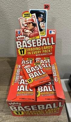 Tarjeta deportiva Fleer Wax Pack 1981 béisbol sin abrir posible Fernando Valenzuela Foto 1 de 2