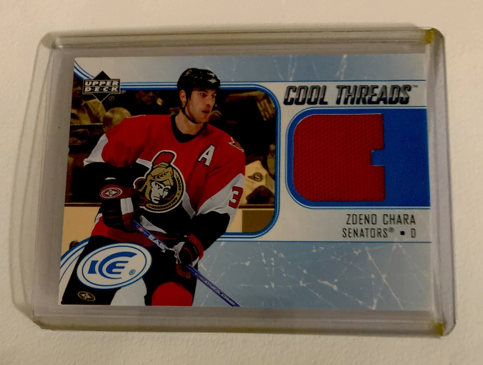 upper deck, “ICE”, Cool Threads, Zdeno Chara, Senators, #CT-ZC,N/M Condition - Image 1 of 2