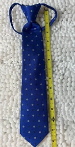 Little Boys Johnson Brothers zipper tie Royal Blue Black/white - Picture 1 of 6