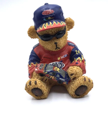 Dupont Motorsports Nascar Small 4" Jeff Gordon Resin Bear Figure #24 Figurine Cover