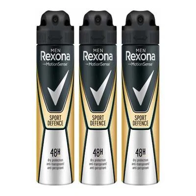 Desodorante en spray corporal Rexona Motionsense Sport Defence 48 horas 200 ml (paquete de 3) Foto 1 de 2