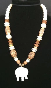 Fashion Jewelry Beaded and Elephant Pendant Necklace - Picture 1 of 6
