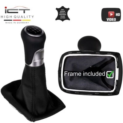 Nuevo ICT palanca de cambios bolsa de cambios + marco de cuero para Volvo V50 04-13 A61 Foto 1 de 4