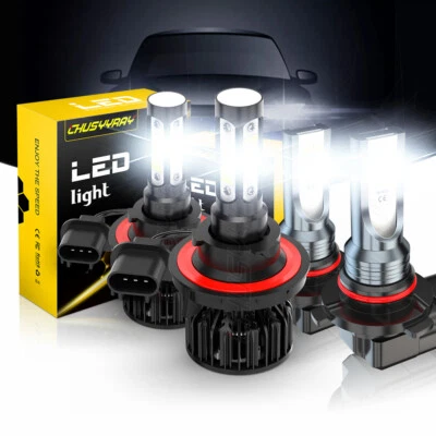 Para Ford F650 2017-2019 Faros LED Bombillas Alta+Niebla Combo Super Blanco 4 Piezas Foto 1 de 4