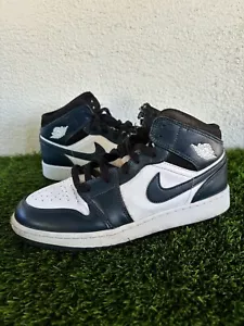 Nike Air Jordan 1 Mid GS Armory Navy 554725-411 Size 6.5Y DAMAGED PLEASE READ - Picture 1 of 15