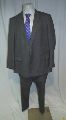 Brooks Brothers Current Custom-Made Gray Crosshatch Two Button Suit 50L - Image 1 of 4