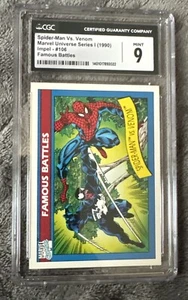 1990 Impel Marvel Universe Venom Vs Spider-Man CGC 9 Rare - Picture 1 of 3