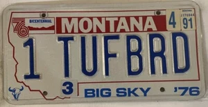 Vanity 1 TOUGH BIRD FORD THUNDERBIRD license plate T-Bird Byrd Strong Resilient - Picture 1 of 9