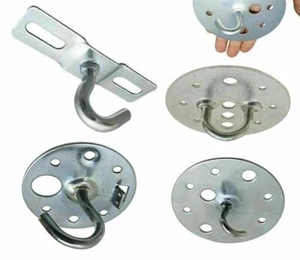 5 x Placa de gancho de acero de techo Lámpara de luz industrial pesada Soporte de trabajo - Imagen 1 de 13