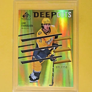 LUKE EVANGELISTA 2023-24 ROOKIE DEEP CUTS GOLD /250 #DC-53 Nashville Predators - Picture 1 of 15