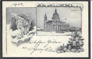 1903 HUNGARY BUDAPEST GRUSS POSTCARD COVER - Picture 1 of 2