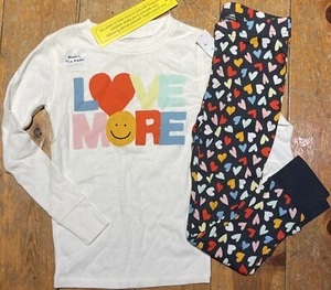 NWT Old Navy Girls Valentine's Day Hearts Love  pajamas    u pick size - Picture 1 of 2