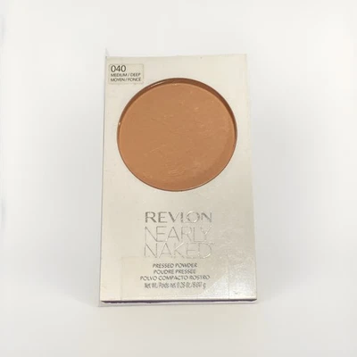 Revlon Nearly Naked Pressed Powder #040-Medium/Deep. 0.28 oz. New Sealed. READ - Image 1 of 2