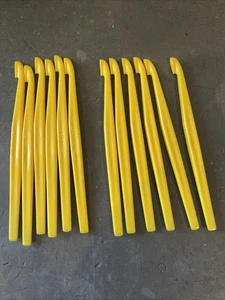 Vintage 12er Set Zitrus Orange Grapefruitschäler Gelb Neu aus altem Lagerbestand - Bild 1 von 6