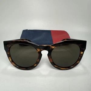 Le Specs Vintage Jealous Games Tortoise Shell Cat Eye Sunglasses Case Excellent - Picture 1 of 16
