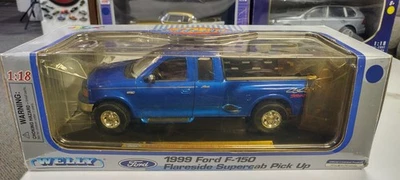1/18 SCALE DIECAST 1999 FORD F150 FLARESIDE SUPERCAB PICK UP BY WELLY . - Image 1 of 4