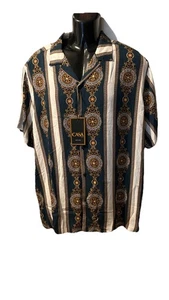 NWT Casa Moda Couture Men’s Luxury GOLD & BLACK Design,Shirt,SizeXXL#26 - Picture 1 of 13