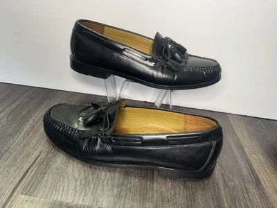🔥Cole Haan Mocasín Para Hombre 10 D Cuero Negro Kiltie Pellizco Borla Zapatos de Vestir Foto 1 de 4