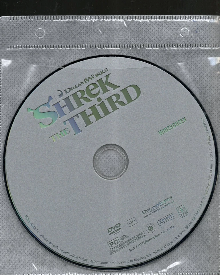 Shrek the Third (2007) DVD *DISC ONLY* = REGION 1 - Mike Myers - Image 1 of 1