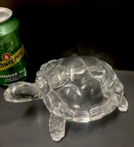 VTG Figurine by Cristal d'Arques Genuine Lead Crystal Turtle France 7” Long - Picture 1 of 5