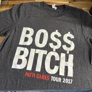 BOSS BITCH Patti Cakes 2017 Tour T-SHIRT Mens LARGE Hip Hop Rap Indie Movie Film - Picture 1 of 3