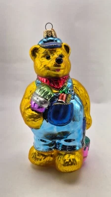 Kurt Adler Polonaise Bear Painter Ornament Komozja Blown Glass AP958 6 1/2" - Image 1 of 4