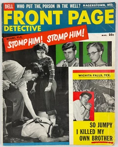 Front Page Detective Magazine, March 1957, Vintage True Crime Stories, Pulp - Picture 1 of 4