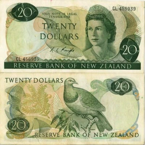 ND (1967-81) * 20 Dollar Schein Neuseeland "Elizabeth II" (p167c) BB+ - Bild 1 von 1