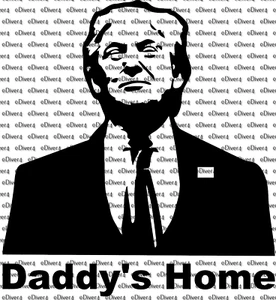 Daddy's Home # 2 President Trump Smiling Vinyl Decal MAGA - Picture 1 of 9