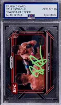 2023 Raul Rosas Jr. Signed UFC Panini Prizm Rookie Card - PSA/DNA Authenticated - Image 1 of 3