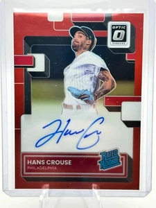 HANS CROUSE 2022 PANINI OPTIC RATED ROOKIE RED AUTO #RRS-HC 9/49 JT - Picture 1 of 2
