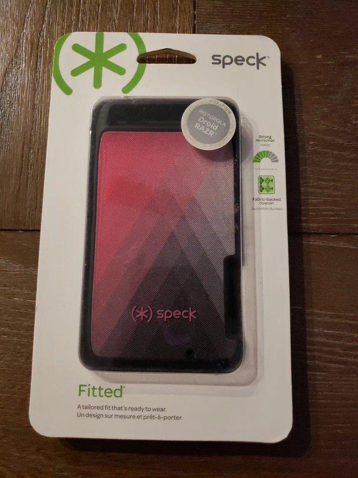 Speck Fitted Motorola Droid Razr Fabric Backed Hard Shell Case Diamond Fog Pink - Image 1 of 2
