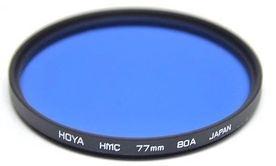 Hoya 77mm Multi-Coated HMC 80A 80 A Conversion Glass Lens Filter 77 mm 80-A MC  - Image 1 of 3