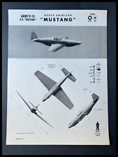 P-51 Mustang WWII Era U.S. Naval Training Aircraft Recognition Poster