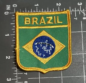 Brazil Brasil Brasileiro Brazilian National Country Flag Banner Bandeira Patch - Picture 1 of 2