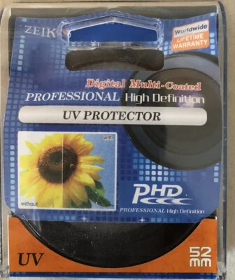 52mm ZEIKOS UV Protector Filter - Digital Multi Coated High Def - Image 1 of 2