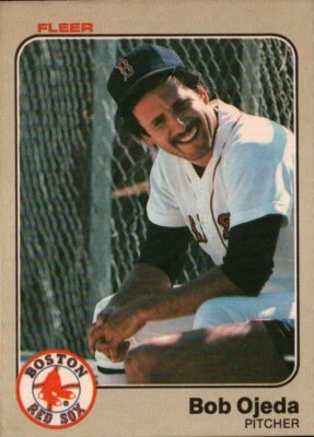 1983 Fleer Baseball #190 - Bob Ojeda - Boston Red Sox  83-923 - Image 1 of 2