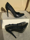 ALDO 4" Women's High Heels Stilettos Shoes Croc Like Black Charcoal Size 5, 36B