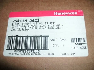 HONEYWELL V5011N 2063 2 WAY DIRECT ACTING 1" VALVE FOR STEAM SERVICE - 3 AVAIL - Picture 1 of 2