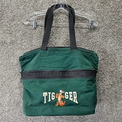 Bolso de Lona Tigger Vintage Disney Company Bordado Lona Verde Foto 1 de 4
