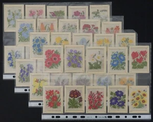 COMPLETE SET of KENSITAS SILK FLOWERS 2nd Series Medium - Picture 1 of 8